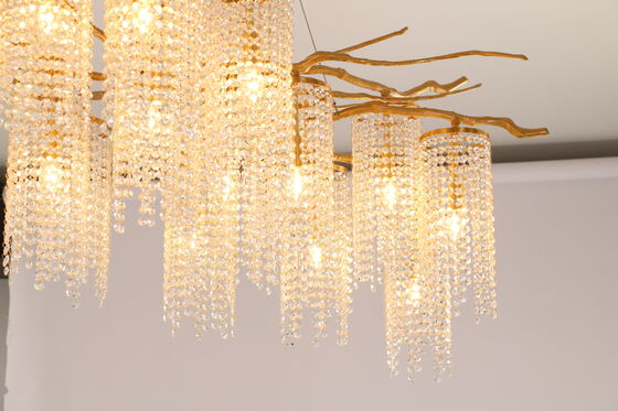 Luxury Clear Crystal Pendant Chandelier Grand Multi-Tier Hotel Lobby Centerpiece Ceiling Suspension Lighting