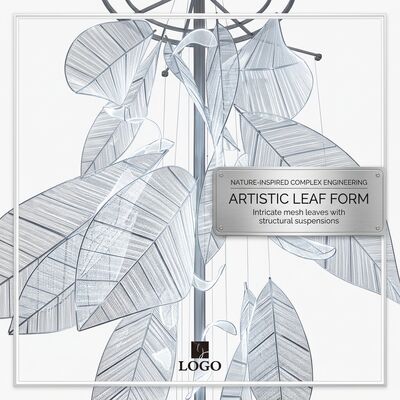 Crystal Palm Leaf Chandelier Gold Finish Luxury Contemporary Custom Pendant Lighting Nature Inspired Fixture