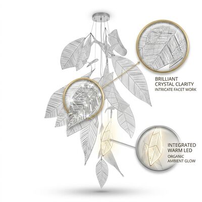 Large Sputnik Crystal Chandelier Custom Gold Branch Pendant Light Luxury Hotel Villa Statement Lighting Fixture