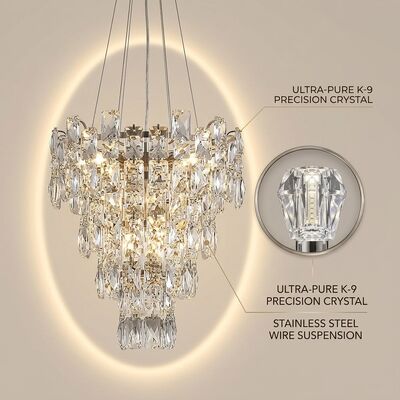 Shopping Mall Crystal Ribbon Chandelier European Custom Pendant Lights LED 220V-240V 100W-300W Tailor Made