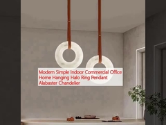 Modern Simple Indoor Commercial Office Home Hanging Halo Ring Pendant Alabaster Chandelier (Thiết kế đơn giản trong nhà)
