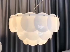 Phong cách Pháp ánh sáng phòng khách sang trọng đèn chùm đá cẩm thạch