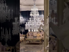 Chiếc đèn chùm dây chuyền thủy tinh cổ điển Maria Crystal Glass Chandelier