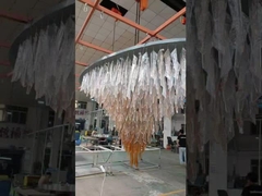 Modern Art Deco Customisable Big Hotel Lobby Bánh kính thổi tay Led Chandelier