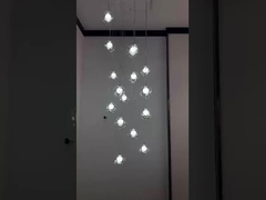 Cầu thang Long Glass Ball Hanging Lamp Đèn trần LED Ánh sáng sáng tạo cho nhà Đèn đèn lồng hiện đại