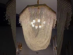 Khách sạn kim loại Tassels đèn chùm cầu thang Đèn trần