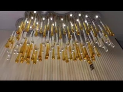 Nordic Duplex Building Light Luxury Crystal Creative Water Drop Chandelier (Thiếu đèn nước sáng tạo)