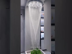 Cầu thang ánh sáng đèn lồng Duplex Building Crystal lớn đèn lồng cho phòng khách