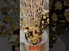 Đèn tùy chỉnh Thiết bị ánh sáng nghệ thuật kính Phòng khách lớn đèn chùm đèn chùm OEM ODM