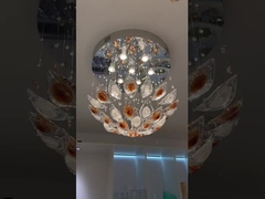 Phoenix tinh thể đèn chùm phòng khách biệt thự sang trọng đèn chùm tiết kiệm năng lượng LED
