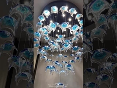 Glaze Art Ocean Theme Glass Starfish Chandelier Creative Decorative Chandelier (Thiết kế nghệ thuật thủy tinh)