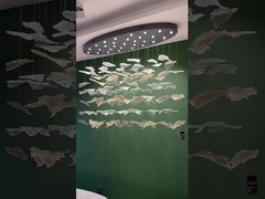 Phong cách Bắc Âu Custom Hotel Lobby Villa Phòng tiệc LED Crystal Chandelier Pendant Light Stainless St