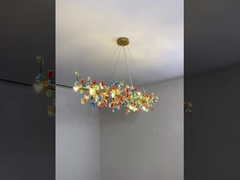 Custom Big Large Hotel Lobby Phòng tiệc Murano Glass Pendant Light Đèn đèn chùm sang trọng hiện đại cho W