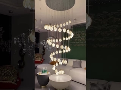 New Arrival Art Shape không đều Glass Chandelier Villa Long Staircase Chandelier hình acrylic Circ