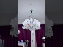 Creative Crystal Light Custom Modern Luxury White Art Ceiling Chandelier Special Shape Khách sạn Lobby C