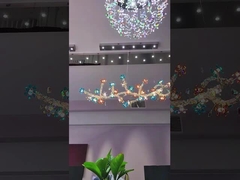 Phòng khách sạn phòng khách sạn tùy chỉnh bộ phận bán hàng hội trường tiệc tùng đèn chùm sáng tạo xoắn hình lá biệt thự đôi