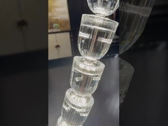 Phòng khách bong bóng mới cột thủy tinh đèn LED sang trọng đèn treo dài đơn giản biệt thự cầu thang duplex