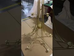 Modern Custom Gold Aluminum Long Ceiling Pendant Thang quay Phòng khách lớn
