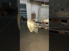 Vàng đồng đồng đồng tùy chỉnh đèn chùm tiền sảnh lớn cho bất kỳ phong cách không gian