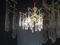 Xem Đèn Chùm Mặt Dây Chuyền Lá Phong Thủy Tinh Nghệ Thuật Thân Đồng H65 Hiện Đại ISO9001 Demo