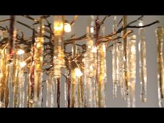 Cận cảnh: Đèn trần cao cấp hiện đại, sang trọng, CRI cao, dùng để trang trí phòng khách