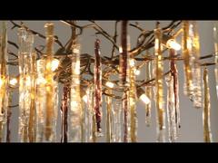 Cận cảnh: Đèn thả mặt dây chuyền tùy chỉnh đúc nhiệt độ cao, độ truyền sáng mạnh