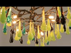 Cận cảnh: Đèn chùm sảnh phòng khách pha lê sang trọng hiện đại đèn treo tròn