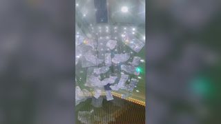 Sảnh khách sạn được sản xuất theo yêu cầu Sảnh trang trí bằng kính trang trí Ánh sáng trần Led hiện đại