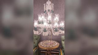 Đèn chùm nến pha lê LED E14 trần chống nước chống bụi bẩn