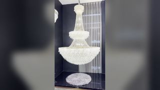 Trung Sơn Chất Lượng Cao Hiện Đại Tròn Thạch Cao Bóng Dinning Thạch Cao Đèn Chùm Mới Thiết Kế Dài M