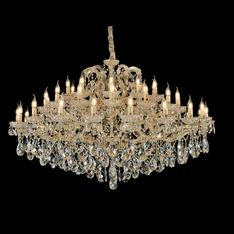 Rust-proof Crystal Candle Chandelier K9 E14 LED Pendant For Hotel Bedroom Study Room