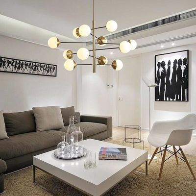 ODM Frosted Glass Ball Mặt dây chuyền Ánh sáng Đèn chùm đơn giản hiện đại cho nhà hàng phòng khách