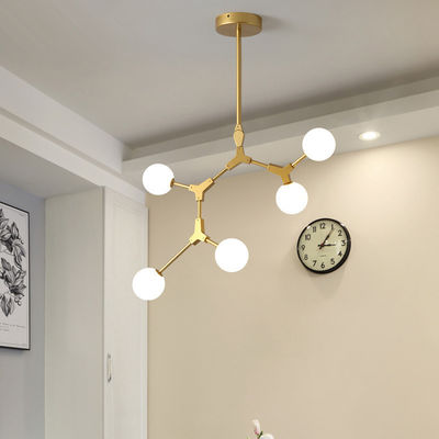 Đèn treo thủy tinh cực có thể tháo rời G9 Loại đèn chùm thủy tinh sữa