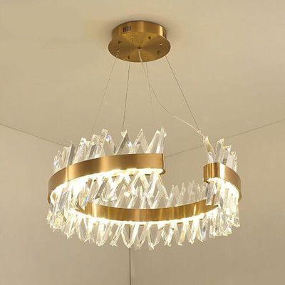 Semi Ellipse Luxury Pendant Lights K9 Đèn trần Đèn tinh thể hiện đại Đèn đèn 4500K 6500K