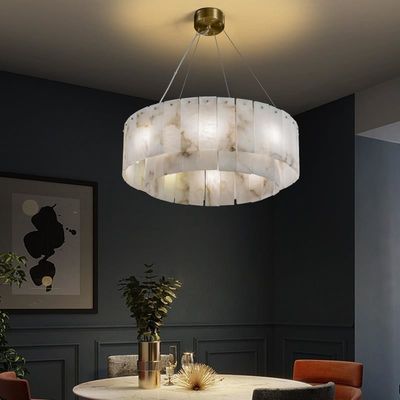 Đèn treo trần trang trí bằng thạch cao hiện đại G9 cho văn phòng 1935lm