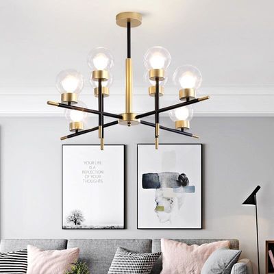 Nordic Glass Ball Modern Pendant Light E27 Lớp sắt rèn trang trí đèn đèn đèn đèn ODM