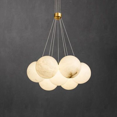 Phòng ăn theo phong cách Tây Ban Nha Đèn chùm bằng đồng thạch cao bằng đồng 100lm / W