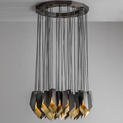 E14 E12 Đèn chùm mặt dây đồng Đồng 54 * 3W D70 * H32
