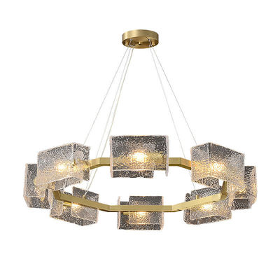 H65 Đồng thau Đèn trang trí hiện đại đương đại Water Ripple Glass Light Tricolor