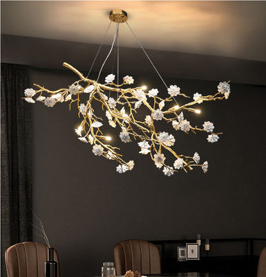 Eco OEM Tree Branch Đèn chùm pha lê Đèn treo cao cấp 15 đến 30m2
