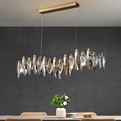 Mạ điện Đèn chùm pha lê cắt kim cương hiện đại 80 * 25cm 90 * 18cm