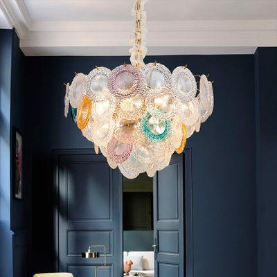 OEM ODM Glass Disc Custom Pendant Lights Điện đúc đánh bóng AC110V đến 250V