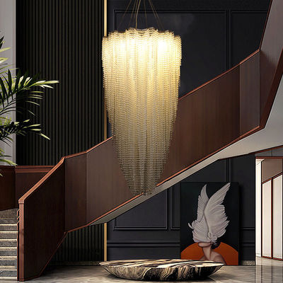 Đèn chùm pha lê tùy chỉnh LED bền Thân đèn bằng thép không gỉ K9 Pha lê chính
