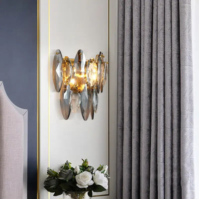 Phòng khách Đầu giường Đèn chùm pha lê hiện đại Đèn treo tường 25 * 16 * 33cm