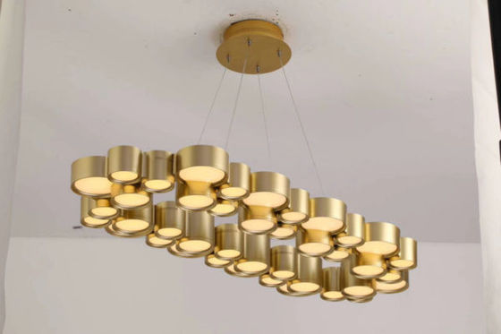 LED Acrylic Gold Resin Creative Chandelier Csutom Màu sắc 3000 - 6000K