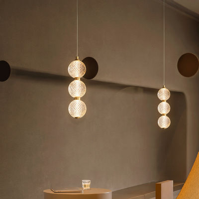 Phong cách hiện đại Acrylic và đồng đèn chùm cho nhà và không gian thương mại