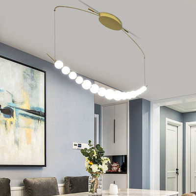 LED sơn nhôm vàng ngọc trai phòng ăn đèn chùm 30W