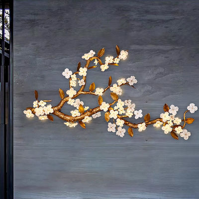 Tất cả đồng ánh sáng sang trọng đèn tường lớn khách sạn Lobby nền tường trang trí Sconces