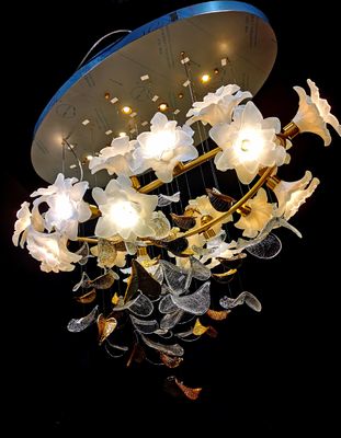 Creative Glass Flower Chandelier Rustproof Modern Flower Chandelier Những chiếc đèn chùm hoa không rỉ sét