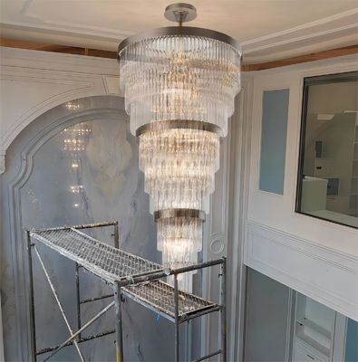 Nordic Purple Crystal Chandelier Lighting For Staircase Khách sạn Custom Wedding Lobby